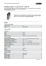 Phoenix Contact Wireless module FL WLAN 5100 2700718 2700718 Data Sheet