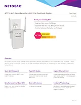 Netgear EX6100v2 – AC750 WiFi Range Extender 데이터 시트