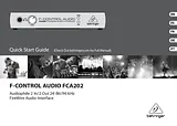 Behringer F-Control Audio FCA202 Краткое Руководство По Установке
