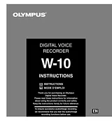 Olympus W-10 Manual De Usuario