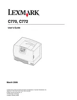 Lexmark C772 Manuel D’Utilisation