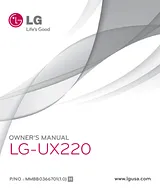 Lg Electronics UX220 사용자 설명서