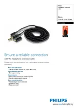 Philips Headphone extension cable SWA2086 SWA2086/10 プリント