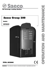 Saeco Coffee Makers ESPRESSO SG200E User Manual