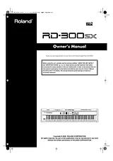 Roland RD-300SX 사용자 설명서