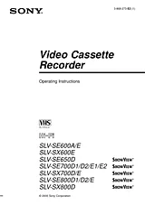 Sony SLV-SX700E Справочник Пользователя