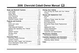 Chevrolet chevrolet cobalt colbat ユーザーズマニュアル