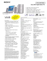 Sony PCV-RX790G Guia De Especificaciones