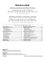 KitchenAid KGCU483VSS Installation Guide