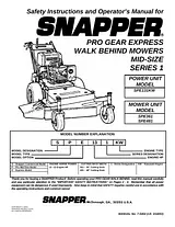 Snapper SPE361 Справочник Пользователя