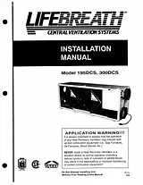 Lifebreath 195DCS Manual Do Utilizador