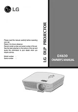 LG DX630 Инструкции Пользователя