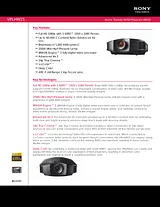 Sony VPL-HW15 Specification Guide
