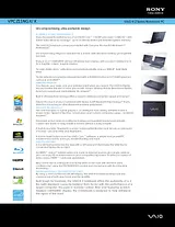 Sony VPCZ11NGX Guide De Spécification