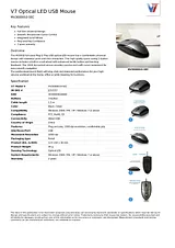 V7 Optical LED USB Mouse MV3000010-5EC Scheda Tecnica