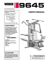 Weider PRO 9645 SYSTEM WEEVSY6200 Manual Do Utilizador