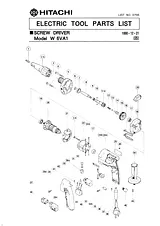 Hitachi w6va1 electric tool parts list Manual De Usuario