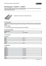 Phoenix Contact Mounting plate FLM MP 7 2736673 2736673 Data Sheet