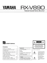 Yamaha RX-V890 Справочник Пользователя