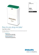Philips USB Flash Drive FM08FD85B FM08FD85B/97 数据表