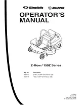 Snapper Z-Mow / 150Z 사용자 설명서