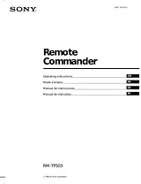 Sony RM-TP503 Manual De Usuario