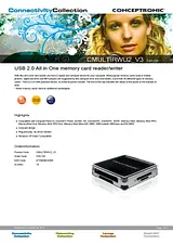 Conceptronic USB 2.0 All in One memory card reader/writer C05-125 Merkblatt