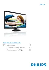 Philips AMVA LCD monitor, LED backlight 273E3QHSB 273E3QHSB/00 User Manual