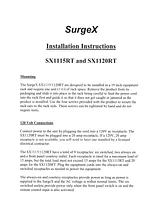 SurgeX SX-1115RT Manual Do Proprietário