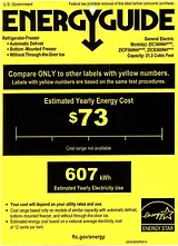 Monogram ZICX360NHXH Energy Guide