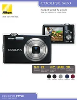 Nikon S630 产品宣传页