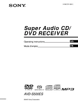 Sony AVD-S500ES Manuale
