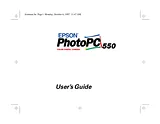 Epson photopc 550 사용자 설명서