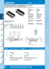 Assmann Wsw D-SUB receptacle 180 ° Number of pins: 25 Cut & Clip A-DFF 25LPIII/Z 1 pc(s) A-DFF 25LPIII/Z データシート