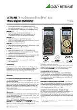 Gossen Metrawatt METRAHIT BASE Digital-Multimeter, DMM, 12000 counts M241A Техническая Спецификация
