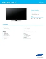 Samsung UN40H5203 Specification Guide