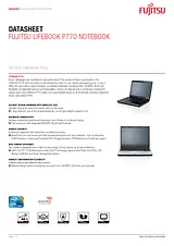 Fujitsu LifeBook P770 VFY:P7700MF011BE Data Sheet