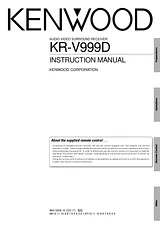 Kenwood KR-V999D Справочник Пользователя