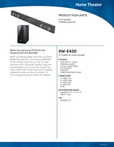 Samsung HW-E450 HW-E450/ZA Merkblatt