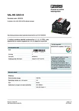 Phoenix Contact Type 2 surge protection device VAL-MS 320/3+0 2920230 2920230 Fiche De Données