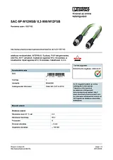 Phoenix Contact Bus system cable SAC-5P-M12MSB/ 0,3-900/M12FSB 1507162 1507162 Data Sheet