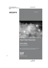 Sony SVR-S500 User Manual
