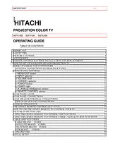 Hitachi 50fx18b User Manual