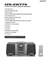 Sony CFD-ZW770 Guia De Especificação