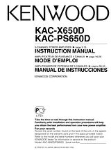 Kenwood KAC-X650D Manuel D’Utilisation