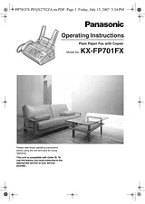 Panasonic KXFP701FX Guida Al Funzionamento