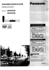Panasonic dvd-rv20 Manual De Instrucciónes