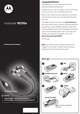 Motorola W230a Manuel D’Utilisation