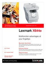 Lexmark X644e 22G0474 Leaflet