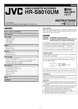 JVC HR-S8010UM User Manual